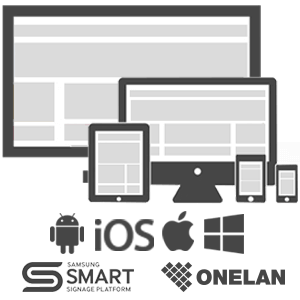 embed signage Digital Signage Software SaaS Online Cloud Based Content Management System - Features Overview - Devices