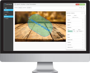 embed signage Digital Signage Software SaaS Online Cloud Based Content Management System - Features Overview - Layouts - Zone Parameters