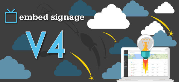 embed signage Digital Signage SaaS Online Cloud Based Content Management System - V4 Software Launch