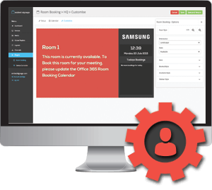 embed signage Digital Signage Software SaaS Online Cloud Based Content Management System - Room Booking System - Personalise Each Meeting