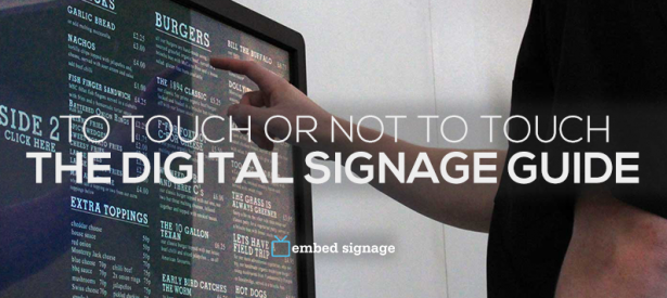 embed signage digital signage software interactive touch screen guide