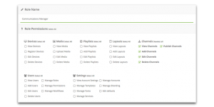 embed signage digital signage software user role communications