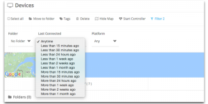 embed signage digital signage software - development log 24th november 2016 - Basic Device Filtering