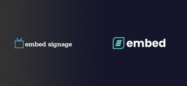 embed signage – digital signage software – new logo 2020 | embed ...