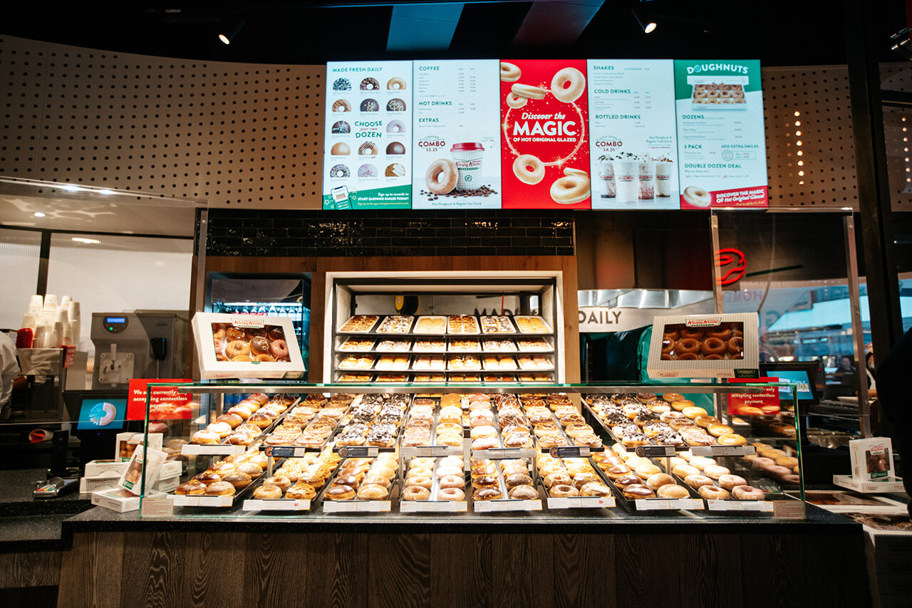 embed signage - digital signage software - Krispy Kreme UK