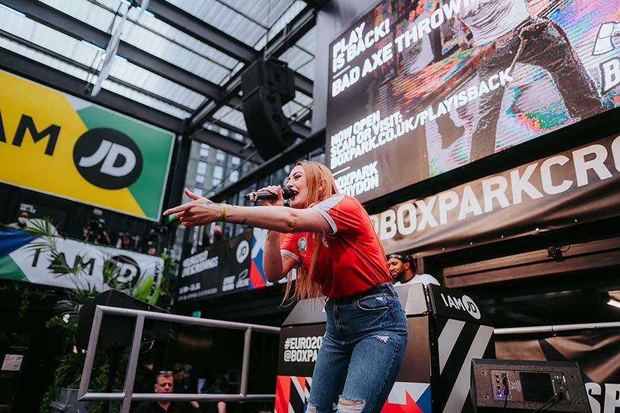 embed signage - digital signage software - Boxpark customer story - Croydon Euro 2020 Fan Zone