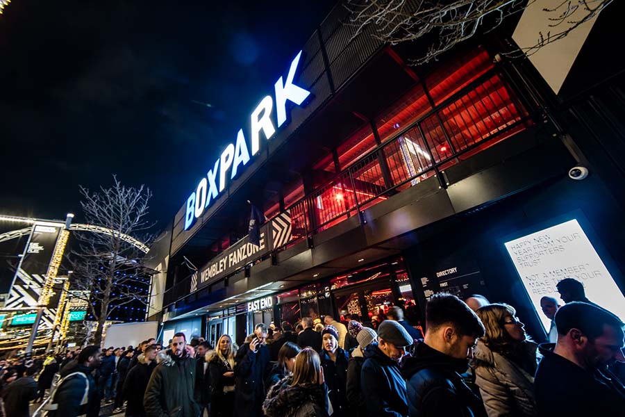 embed signage - digital signage software - Boxpark customer story - Wembley