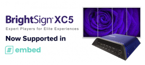 embed signage - digital signage software - BrightSign XC5 series XC2055 XC4055 multi hdmi players - header