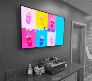 embed signage digital signage software - barnsley premier leisure BPL - drinks promo screen gym fitness leisure digital signage