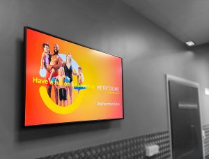 embed signage digital signage software - barnsley premier leisure BPL - single advertising screen gym fitness leisure digital signage